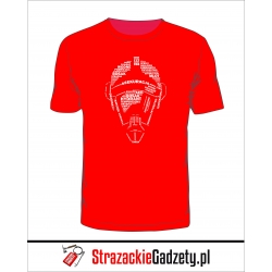 Koszulka czerwona,T-shirt - Strażak z napisów